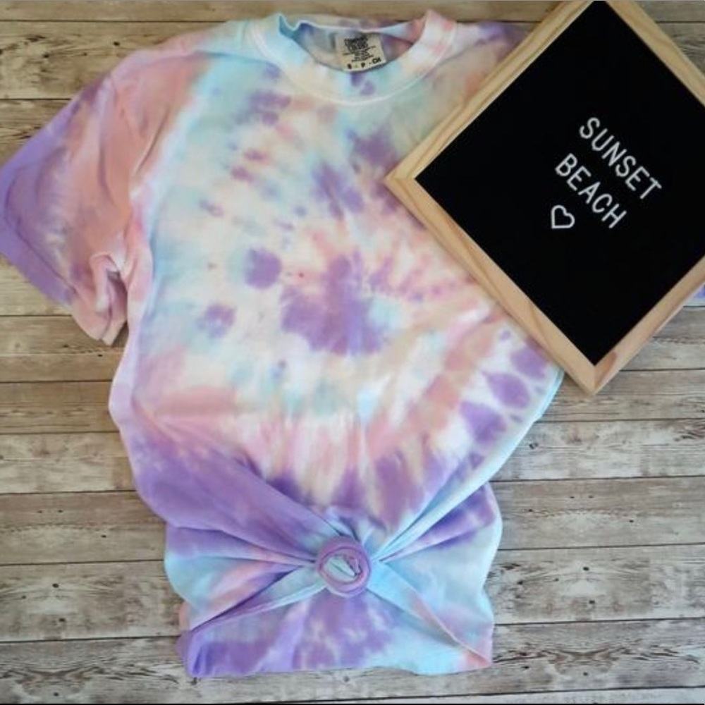 Sunset Beach Pastel Tie-Dye Tee